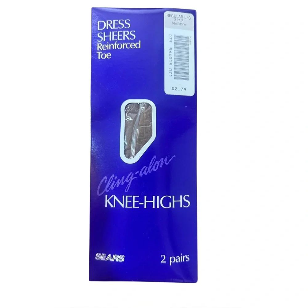 Vtg Sears Day Sheers Knee Highs Sandstone Regular Leg 8.5 -‎ 11 2 Pair